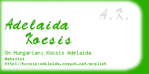 adelaida kocsis business card
